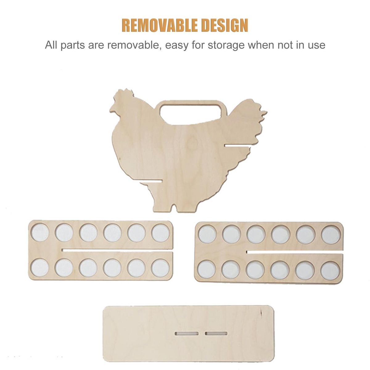 2-tray Wooden Egg Basket 24 Eggs Egg Holder Countertop Wooden Rustic Egg Holder Countertop Wooden Egg Tray for Egg Storage