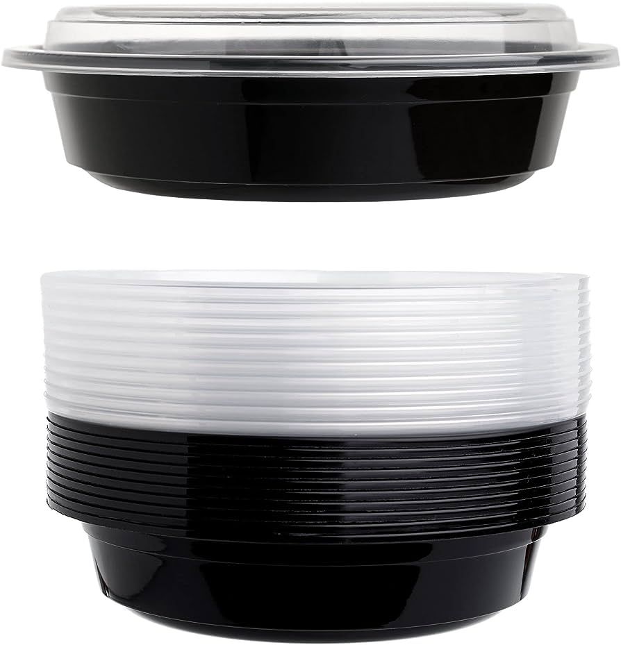 10pcs Food Plastic Container + Cover +Microwave Friendly