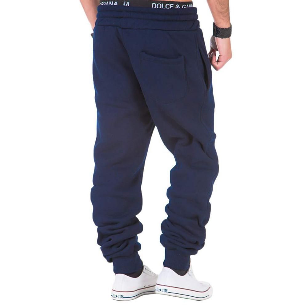 Informal gym pants for men Black and gray loose tracksuit trousers