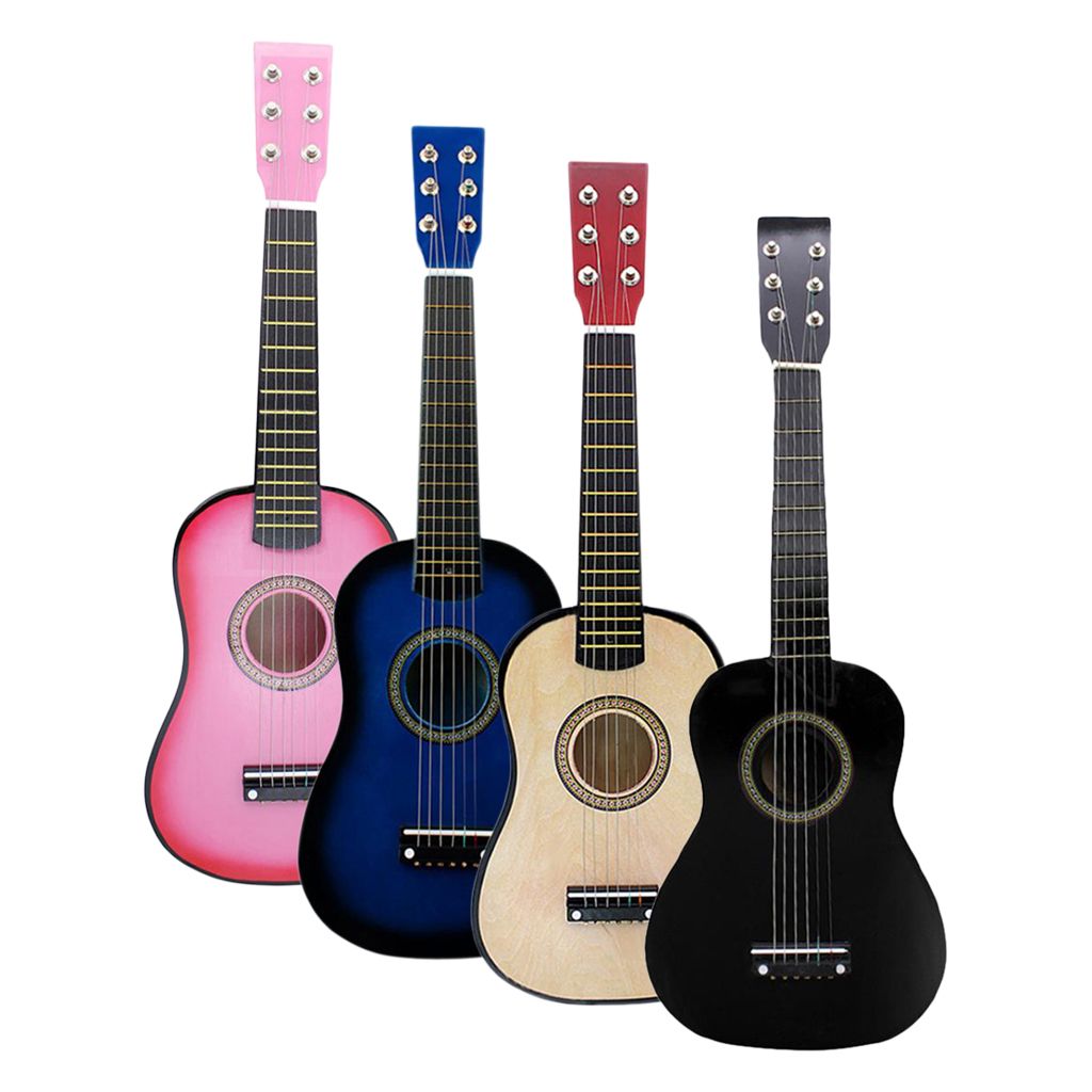 23inch Acoustic Folk Guitar For Beginners Student Adult Player 6 Black