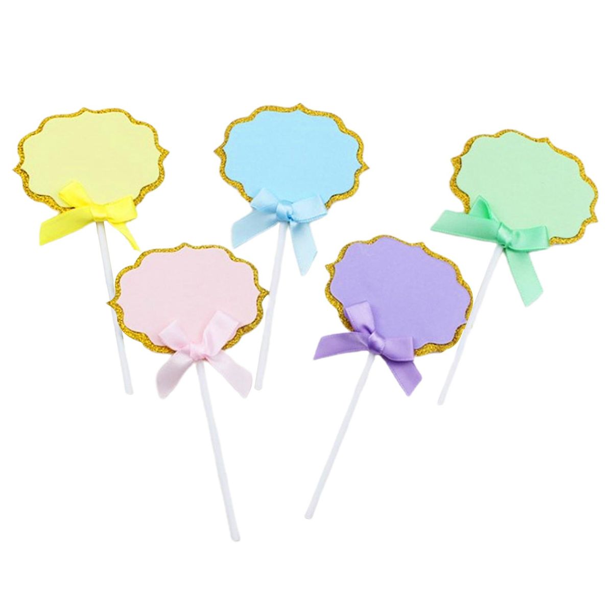 Cupcake Decoration Topper 50pcs Cupcake Topper Label Marker Kit Mix Color