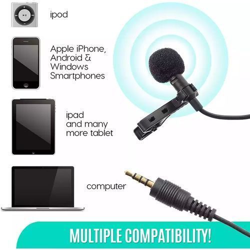 Professional Condenser Recording Microphone With Noise Cancellation For Android Phone, Iphone, Laptop PC & Computer
