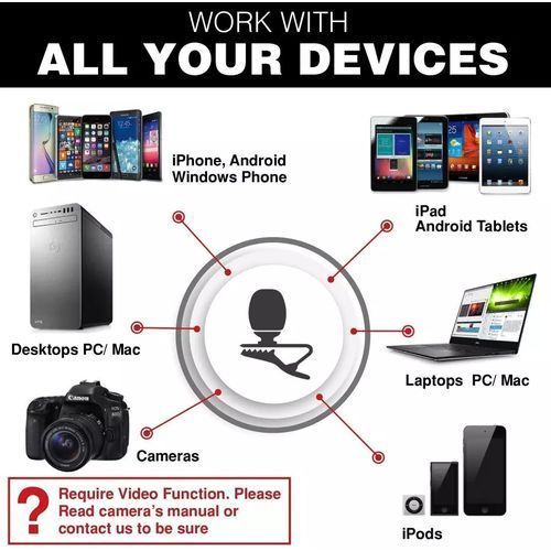Professional Condenser Recording Microphone With Noise Cancellation For Android Phone, Iphone, Laptop PC & Computer