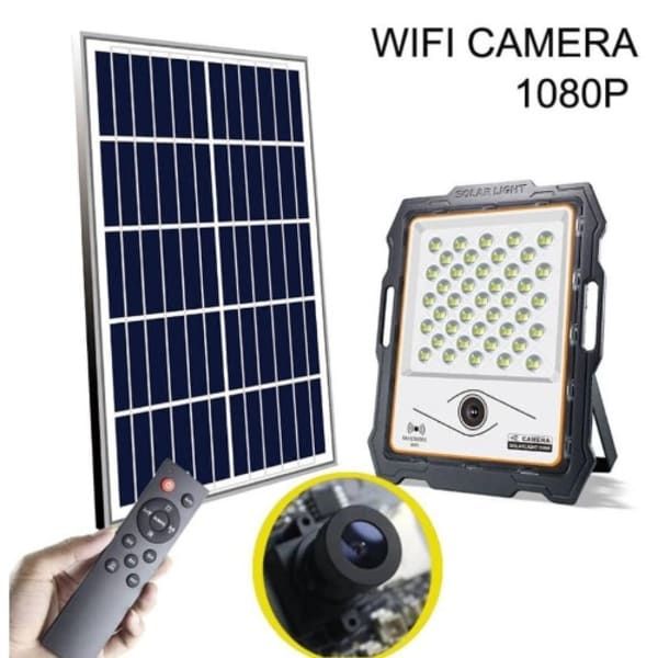 100w Solar Flood Light With CCTV Camera For Security