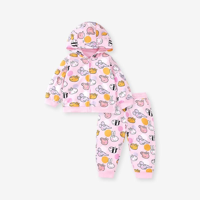 2023 European And American Baby Girls' Sweater Suit Autumn Leisure Long-Sleeved Ch