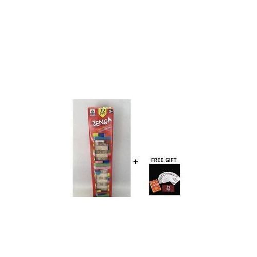 JENGA WOODEN GAME (72 PIECES) + FREE WHOT