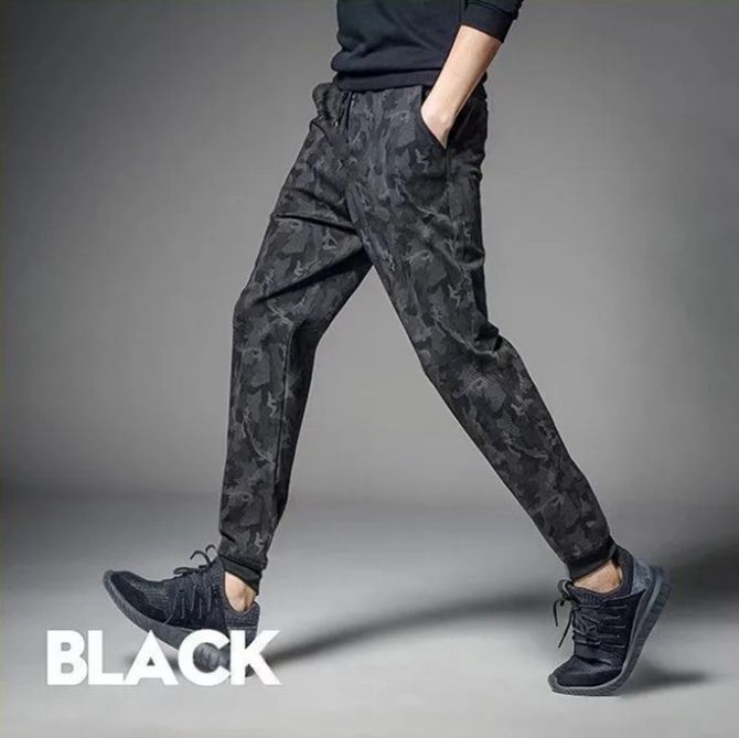 Men's Casual Pants Elastic Sports Pants
