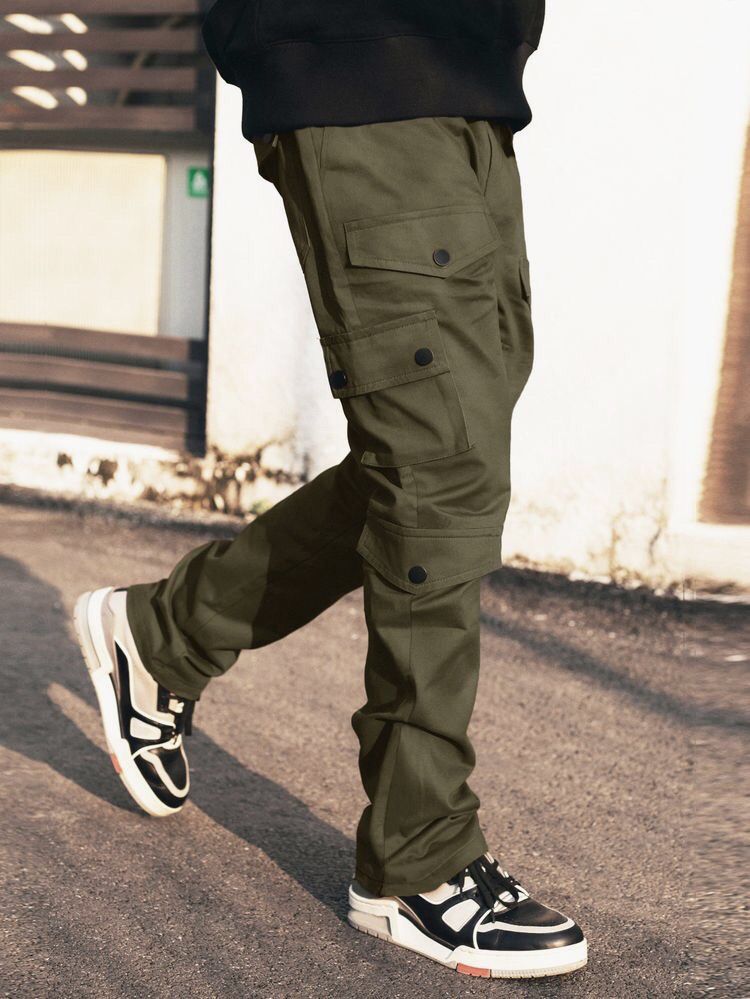 Classic Green Cargo With Button
