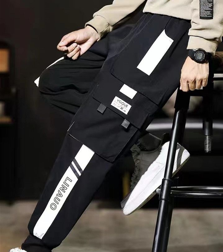 Mens Casual Cargo Trendy Combat Pockets Pants Joggers