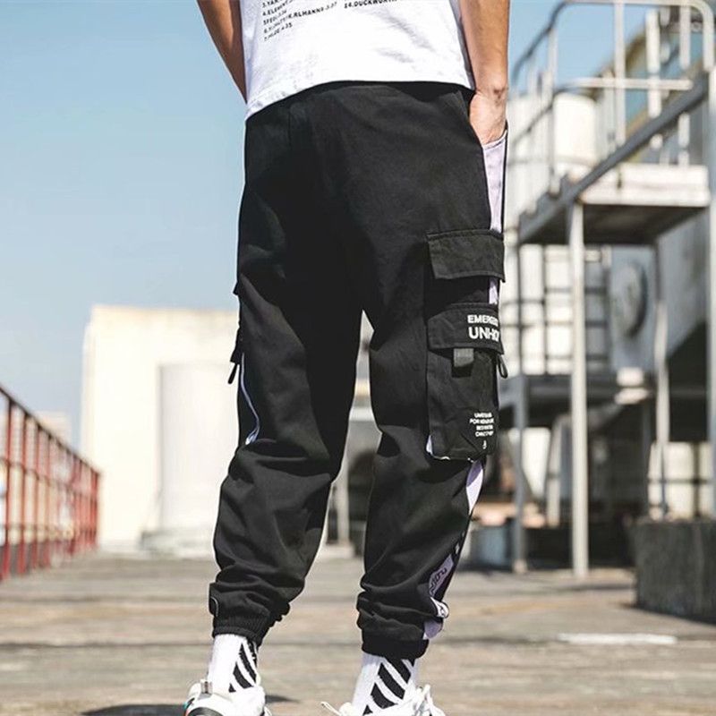 Mens Casual Cargo Trendy Combat Pockets Pants Joggers