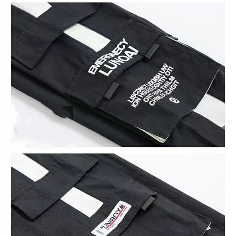 Mens Casual Cargo Trendy Combat Pockets Pants Joggers