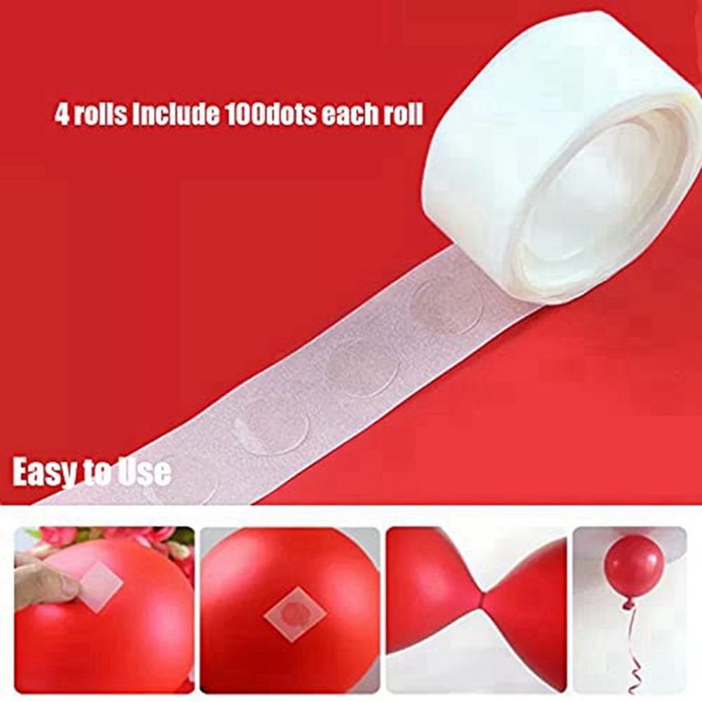 4 Rolls Glue Point Balloon Glue Dots Double Sided Dots