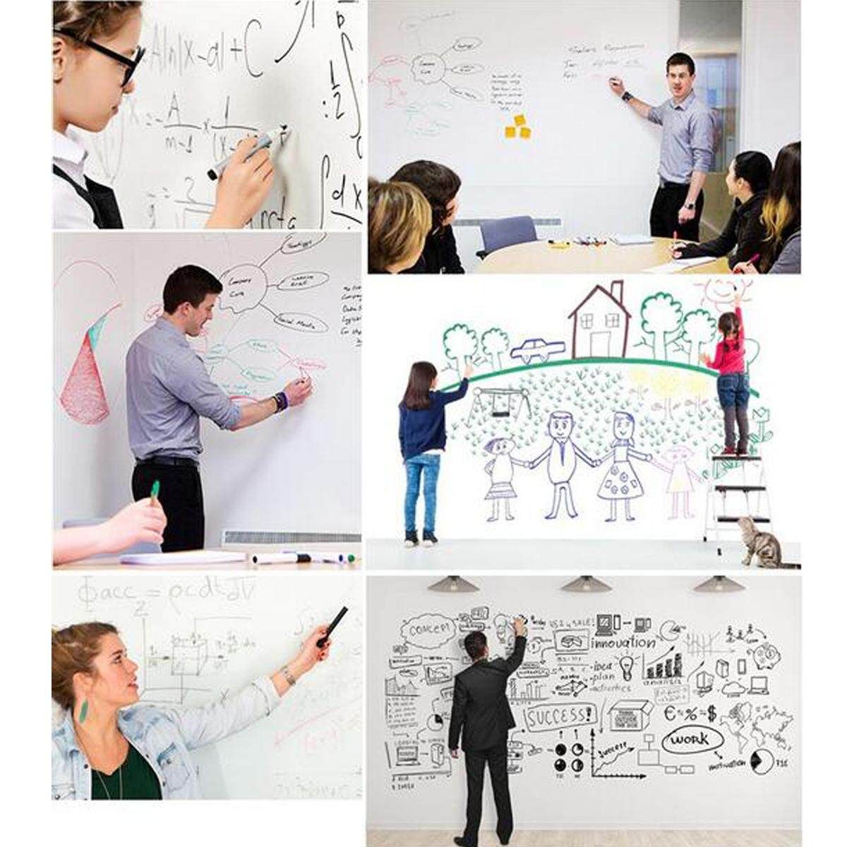 0.68mm 60*100cm Self Stick Magic Whiteboard Sheets White Dry Erasable Paper Plain Roll 60*100cm