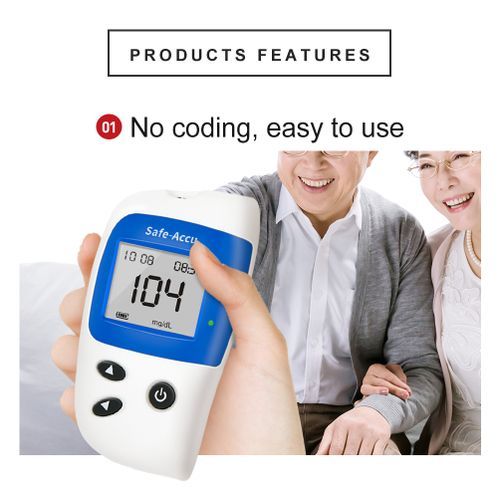 Blood Glucose Monitor Glucometer Blood Sugar Diabetes Tester Kit + 50 Test Strips Lancets Needles