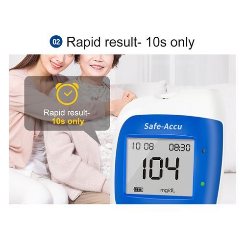 Blood Glucose Monitor Glucometer Blood Sugar Diabetes Tester Kit + 50 Test Strips Lancets Needles