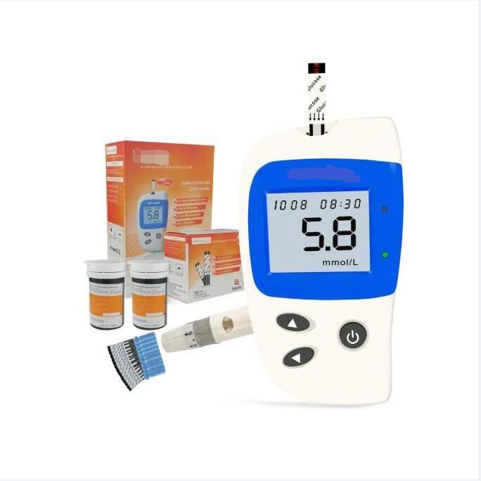 Blood Glucose Monitor Glucometer Blood Sugar Diabetes Tester Kit + 50 Test Strips Lancets Needles