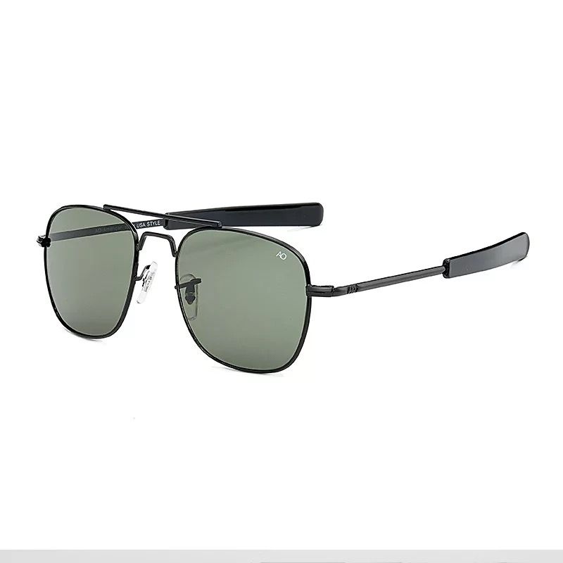 Black Military Luxury Designer Fashion Pilot Sunglasses