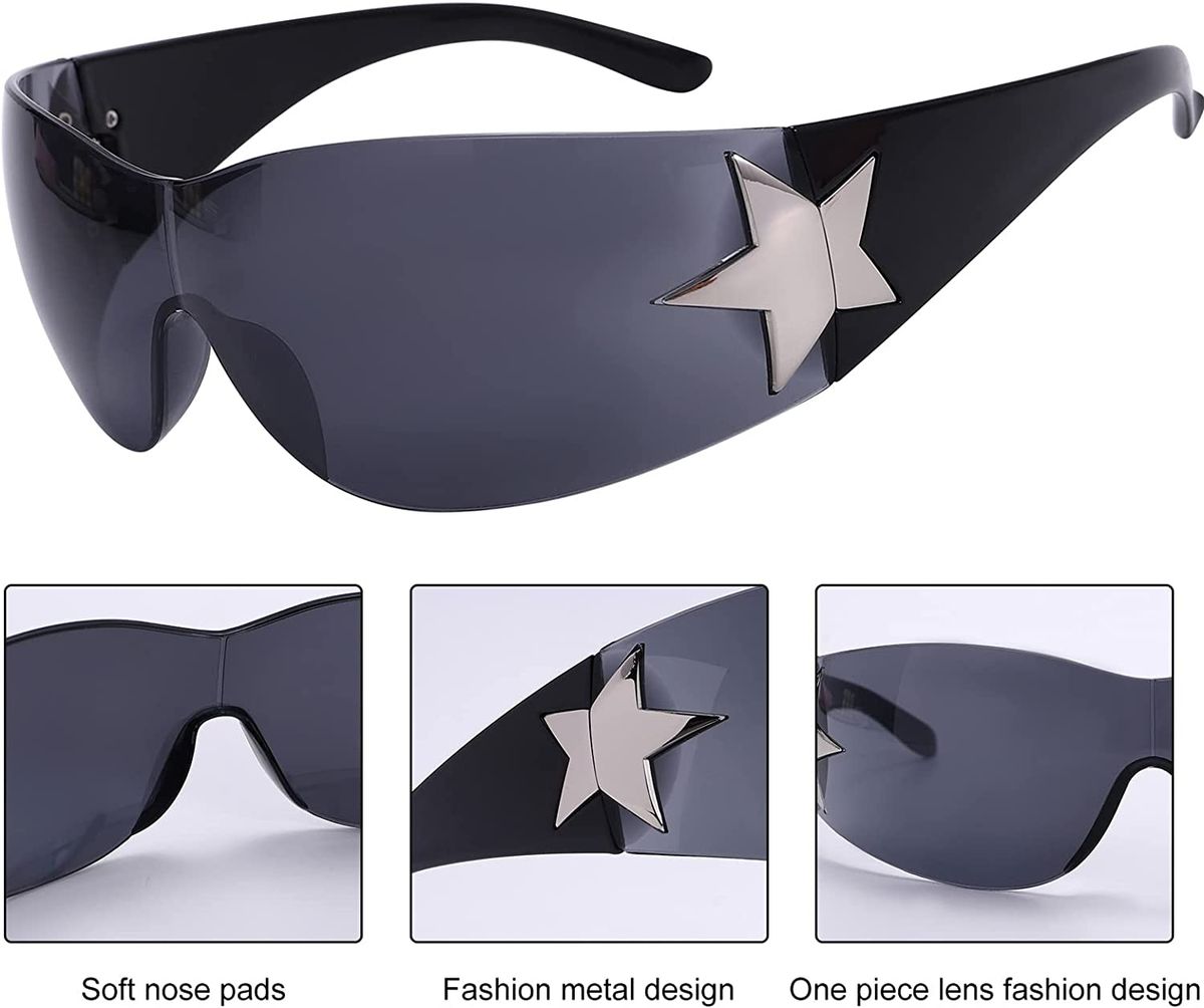 Y2k Men's And Women's One Piece Rimless Sunglasses