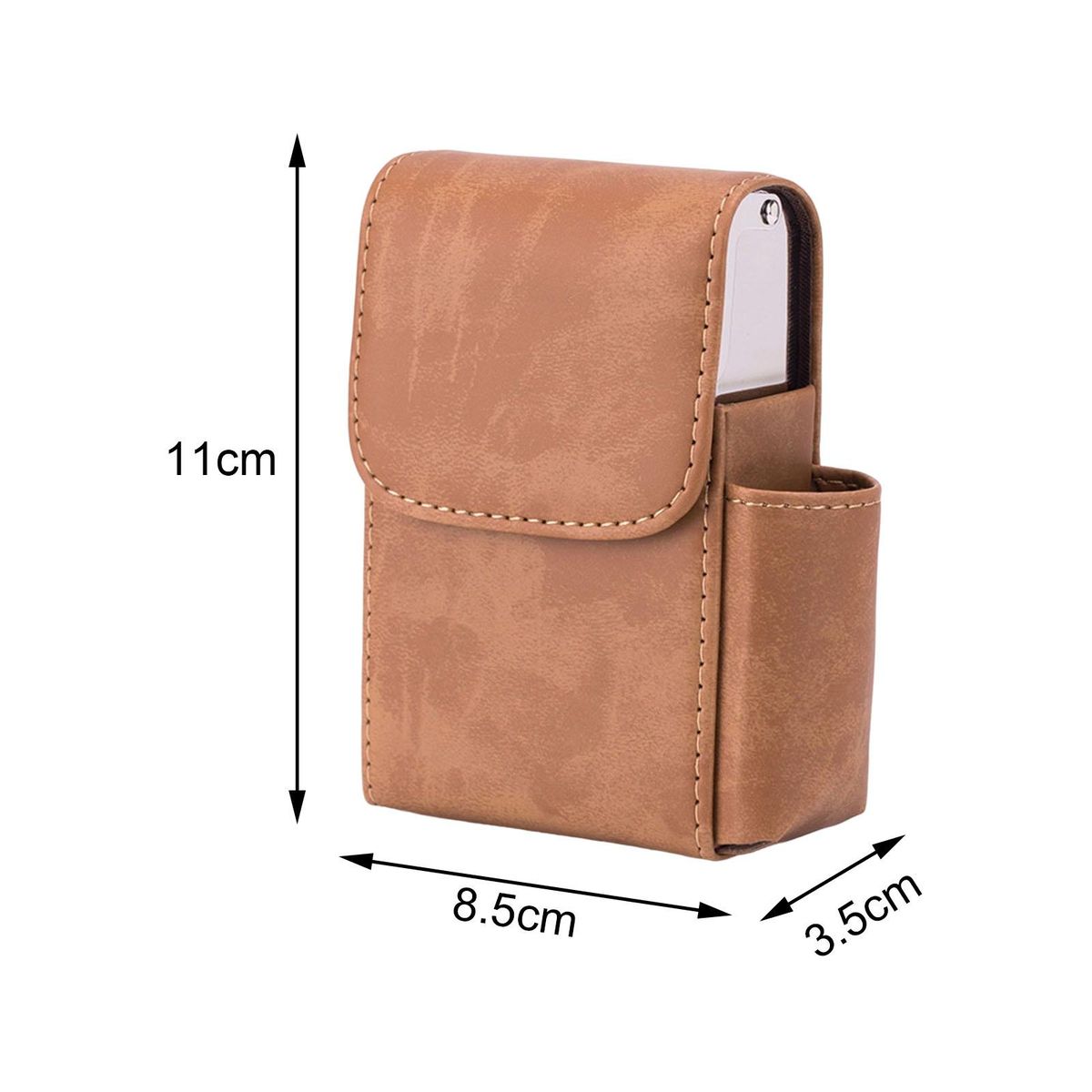 Leather   Holder Hard Case 20 No Texture Brown