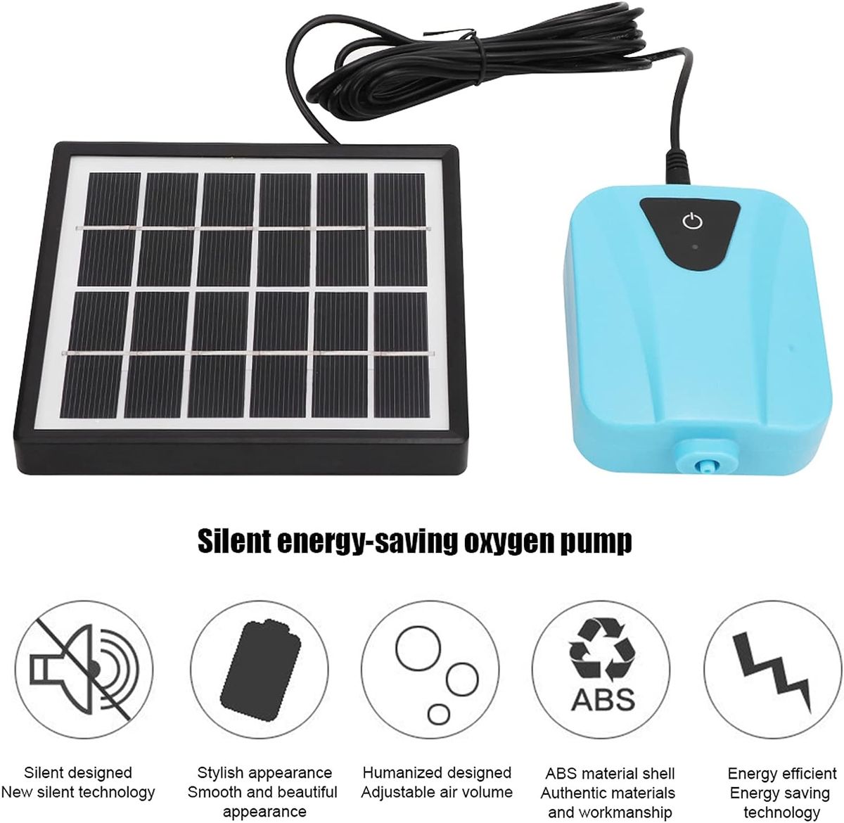 Solar Powered Oxygen Air Pump For Aquarium Fish Oxygenator
