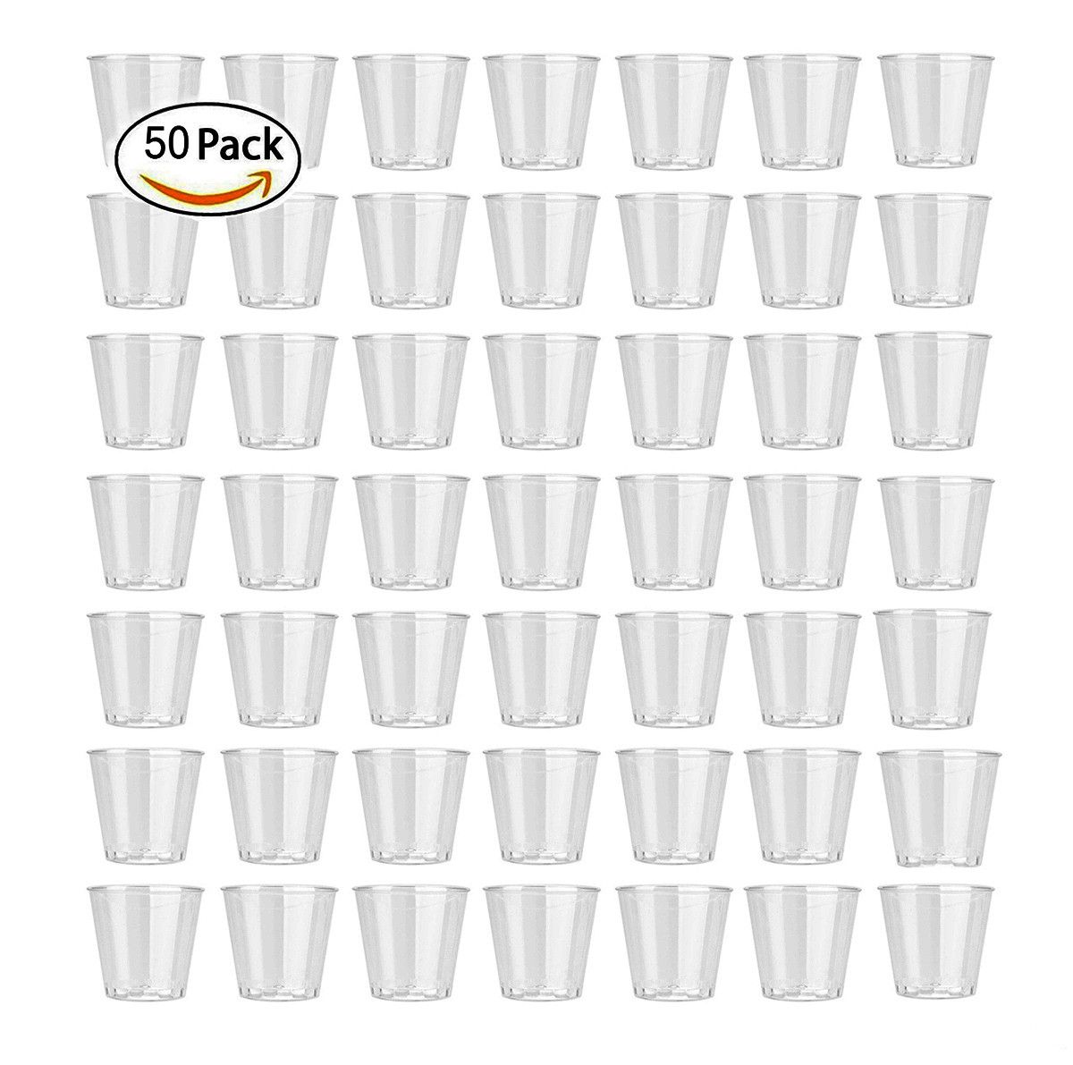 Clear Plastic Disposable Party Shot Glasses Jelly Cups