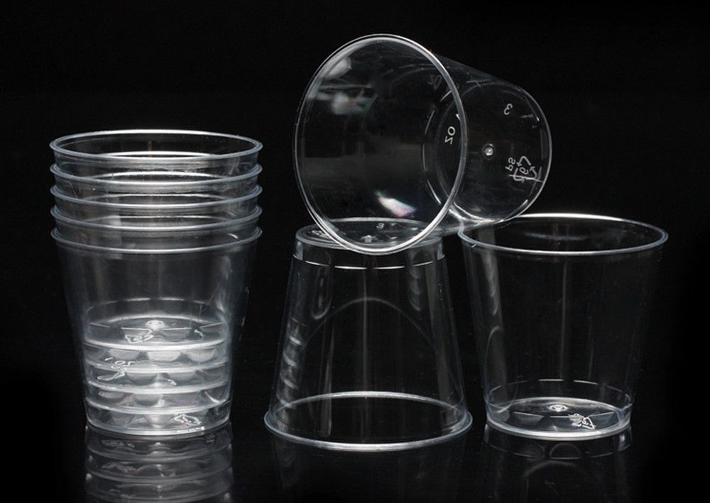 Clear Plastic Disposable Party Shot Glasses Jelly Cups