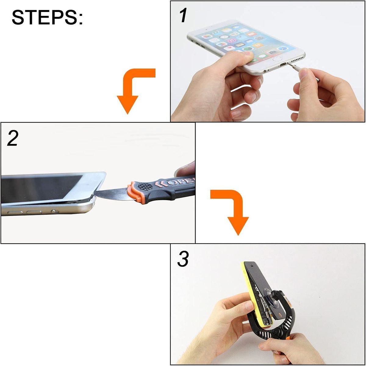 Screen Opening Tool 2 PCS Pliers Cellphone Suction Cup