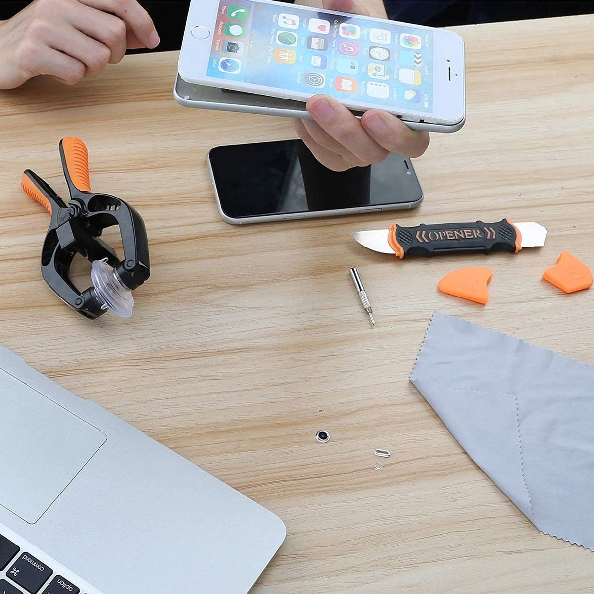 Screen Opening Tool 2 PCS Pliers Cellphone Suction Cup