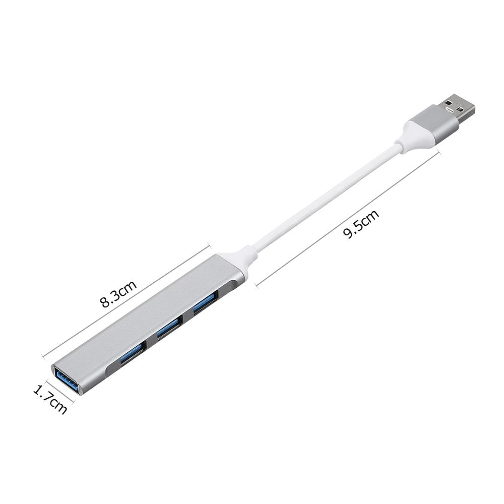 4-in-1 USB Hub With USB2.0/USB3.0 Ports