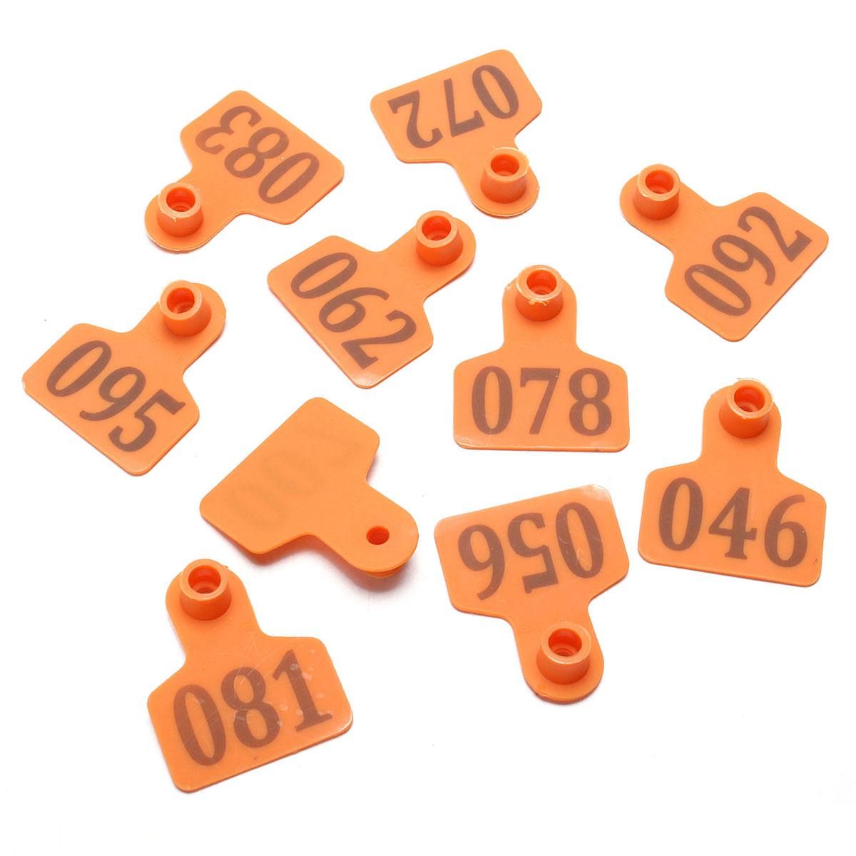 Livestock Cattle Goat Sheep Pig Animal Cow Ear Tags ID Lables Tag 1-100Pc Number