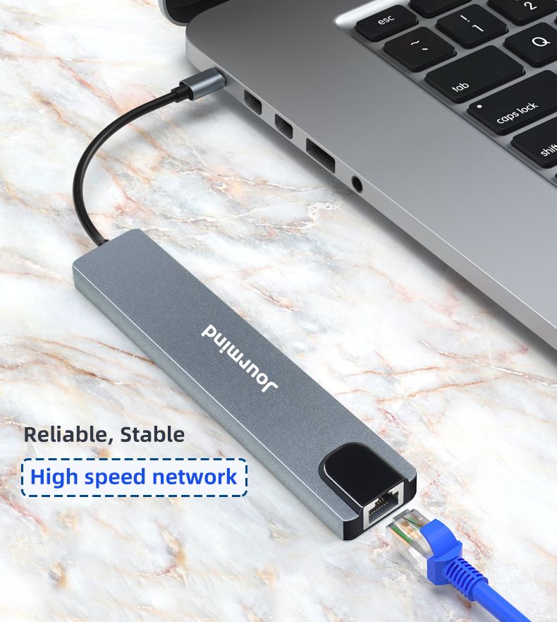 8 In 1 USB C Adapter,Type C HUB Ethernet HDMI Adapter