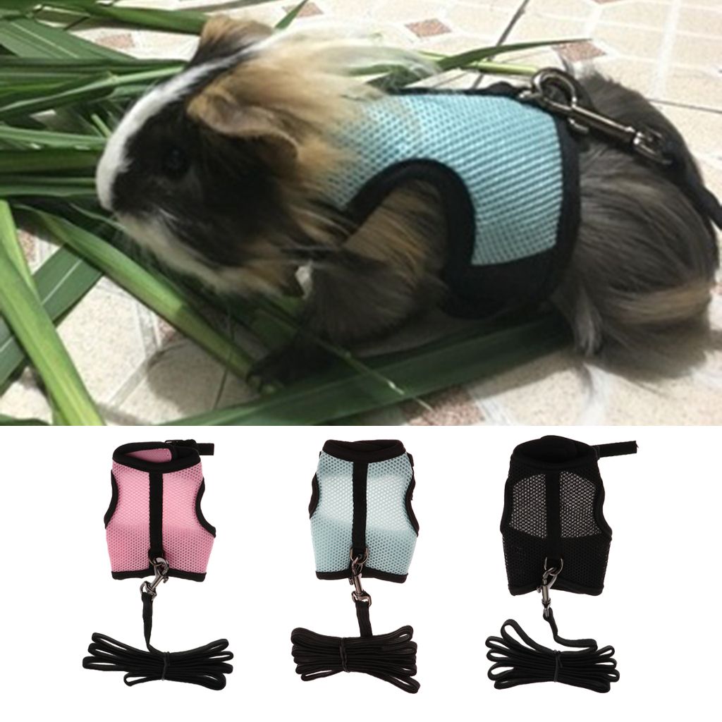 Rabbit Ferret Breathable Mesh Vest Harness Leash Walking