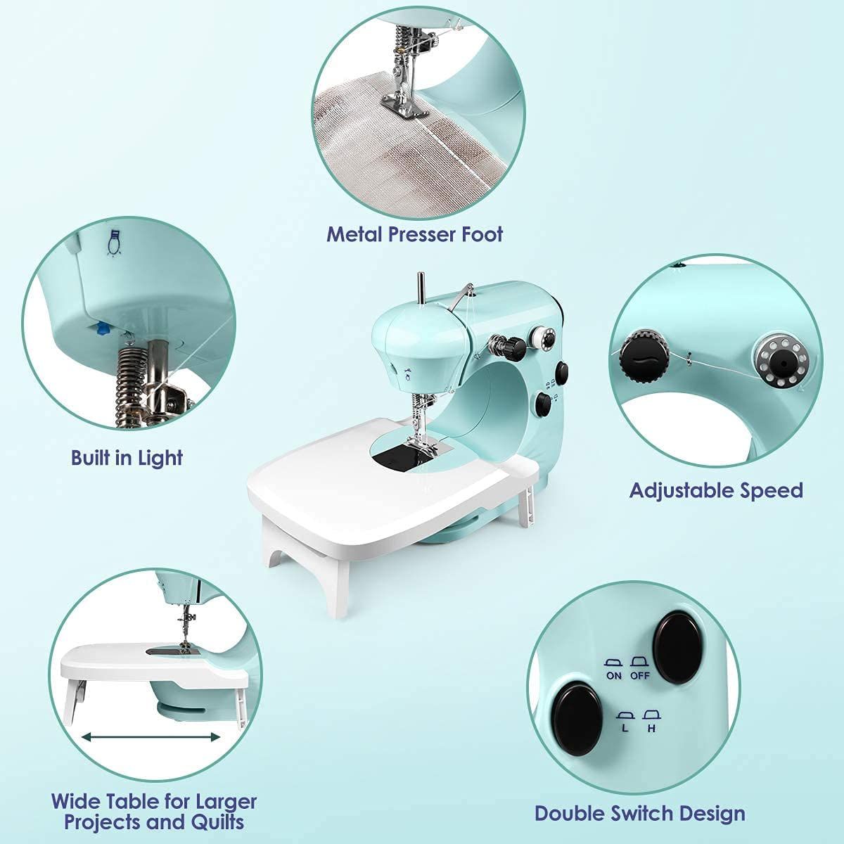 Portable Handheld Sewing Machine With An Extended Table Is Suitable For Beginners