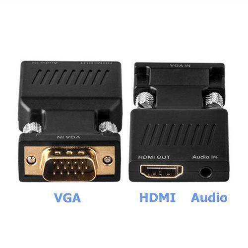 VGA HDMI Adapter With 3.5mm Audio Output 1080P HDTV AV Converter Cable PC Notebook Projector Monitor VGA To HDMI Adapter