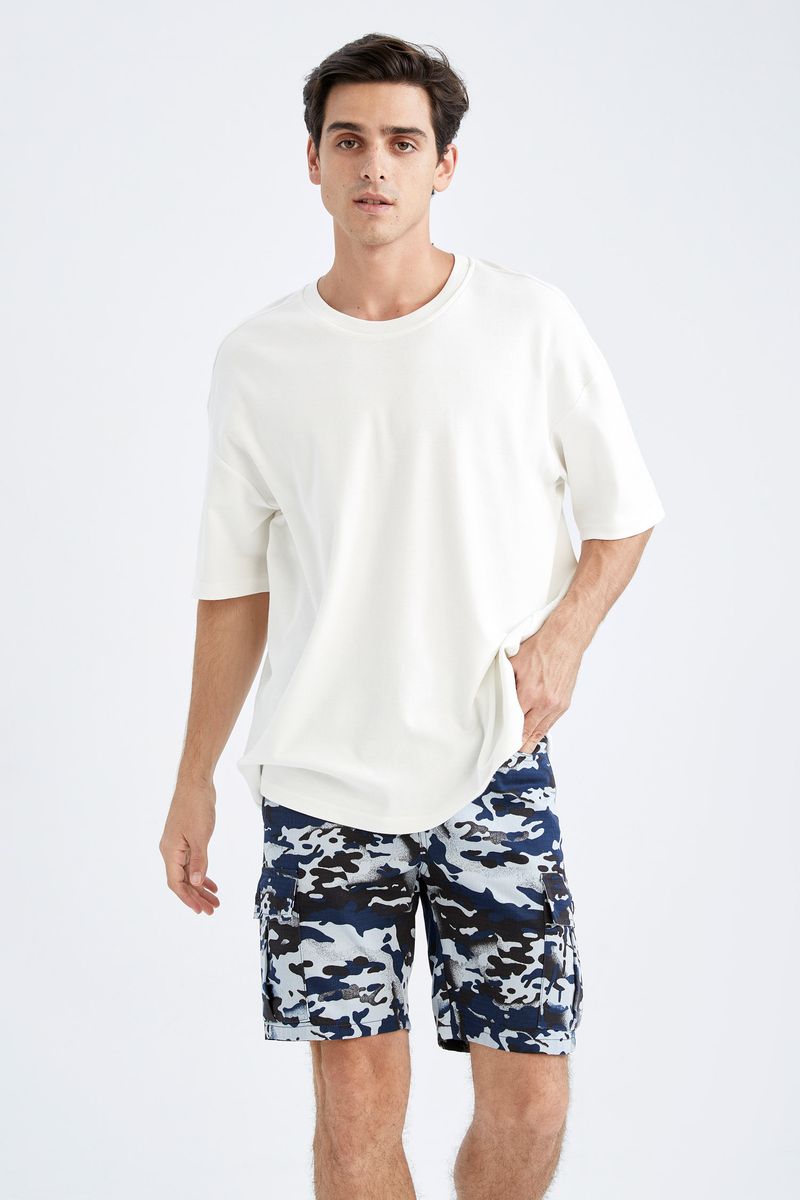 Man Young Regular Fit Woven Bermuda - Indigo
