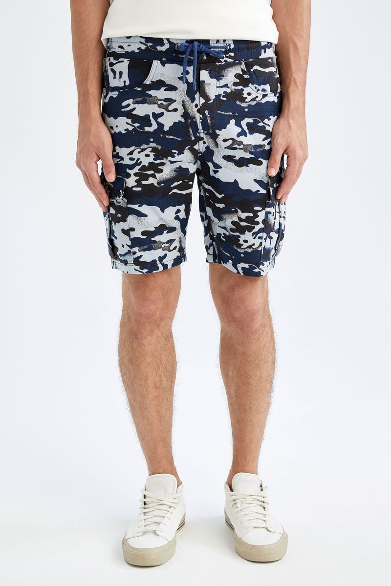 Man Young Regular Fit Woven Bermuda - Indigo