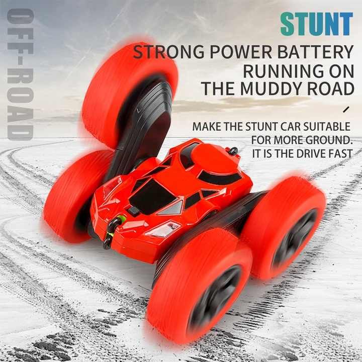 Stunt 2.4G Flip Children Toys RC Remote Control Car - Red