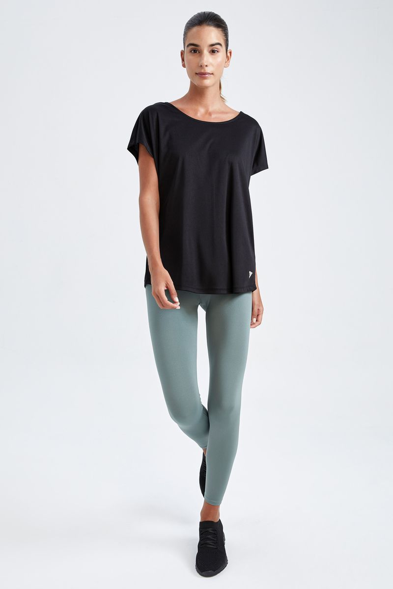 Woman Legging Fit Knitted Leggings-Green
