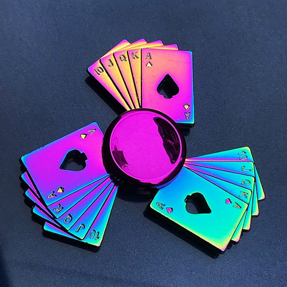 Metal Rainbow Fidget Spinner Colorful EDC Hand Spinner Anti-Anxiety Toy