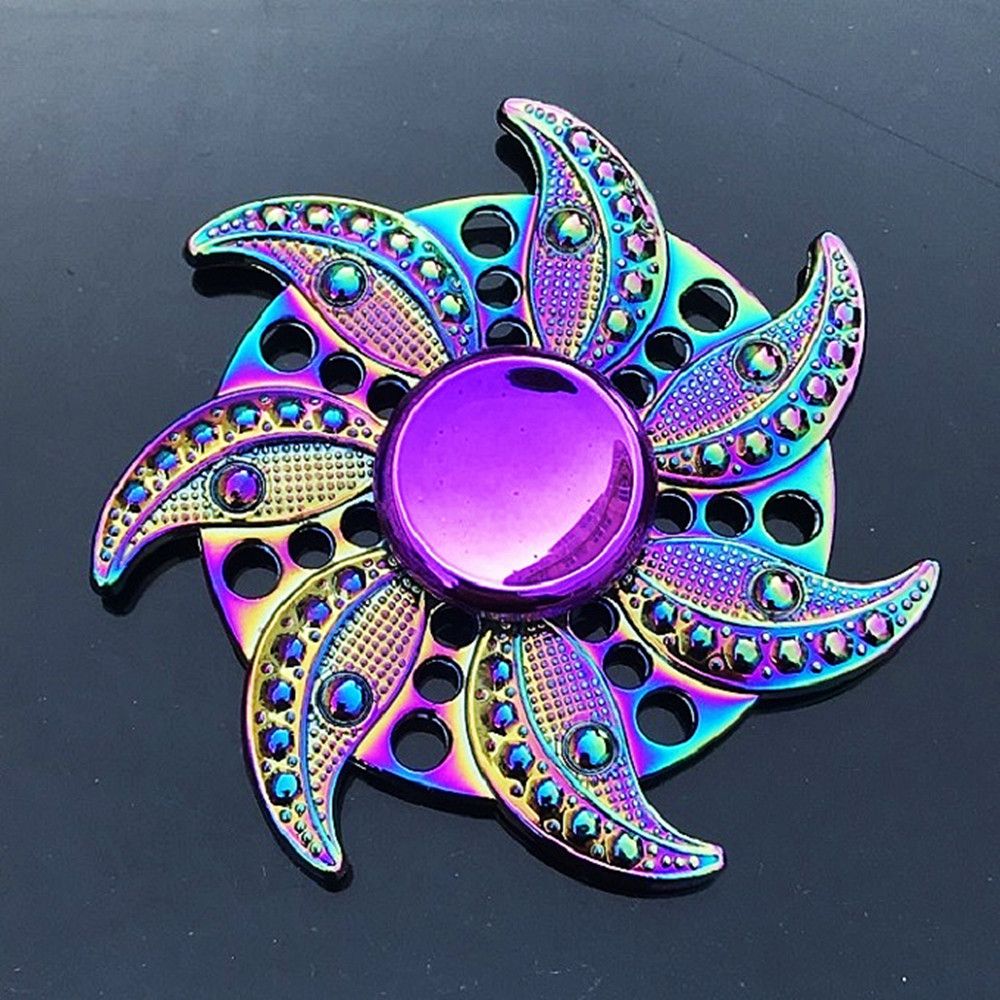 Metal Rainbow Fidget Spinner Colorful EDC Hand Spinner Anti-Anxiety Toy
