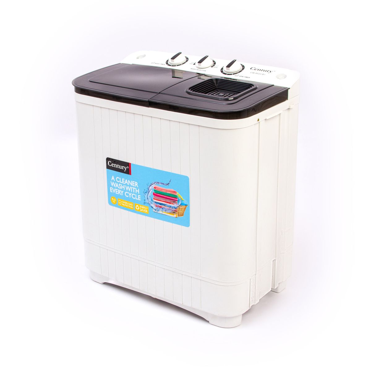 6KG Twin Tub Wash And Spin Top Loader (CW-8522-B1)