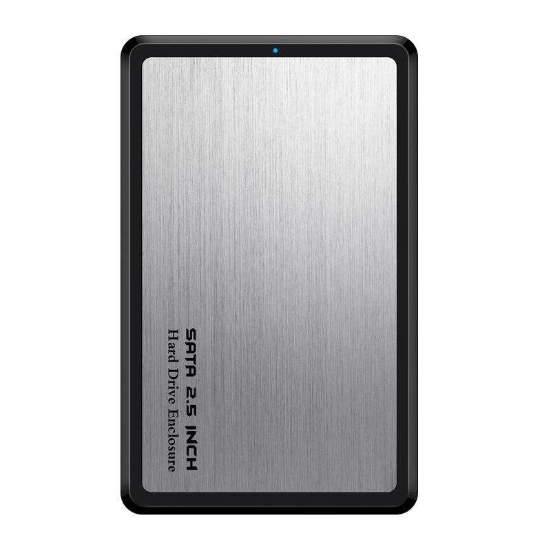 USB 3.0 Hard Drive Enclosure SATA External Hard Drive Disk Case Adapter Housing For 2.5 Inch SATA 7mm-9.5mm SATA HDD/ SSD Up To 2TB（Black & Blue & Sliver） Silver