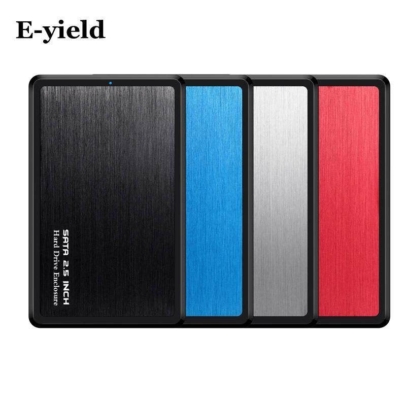 USB 3.0 Hard Drive Enclosure SATA External Hard Drive Disk Case Adapter Housing For 2.5 Inch SATA 7mm-9.5mm SATA HDD/ SSD Up To 2TB（Black & Blue & Sliver） Silver
