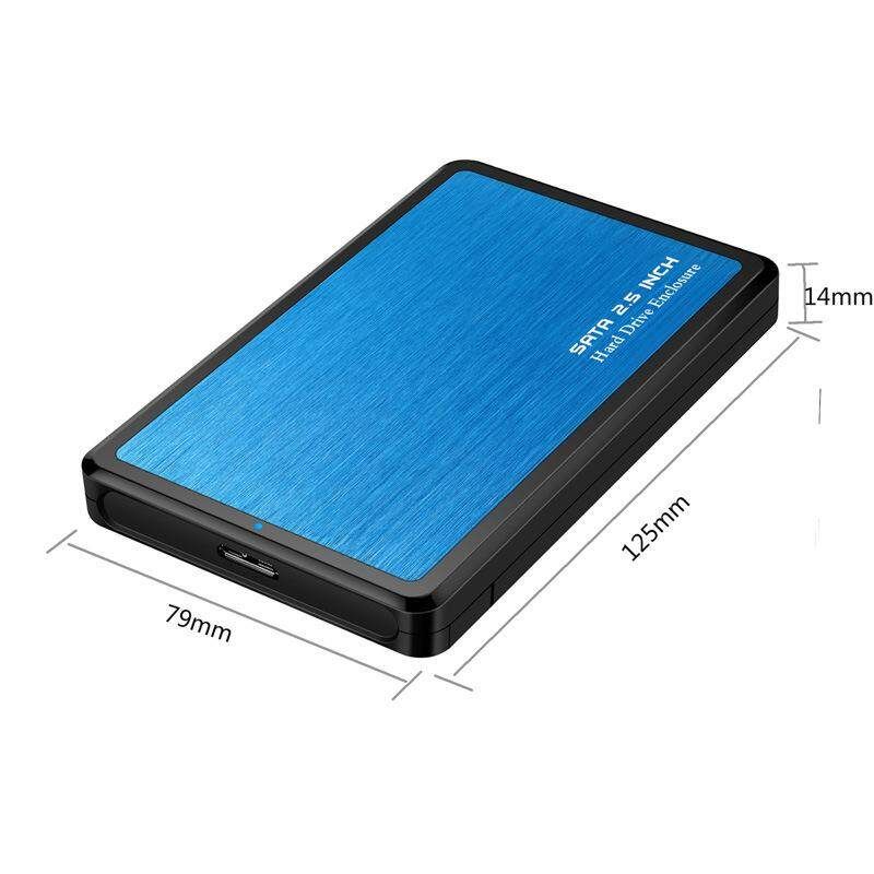 USB 3.0 Hard Drive Enclosure SATA External Hard Drive Disk Case Adapter Housing For 2.5 Inch SATA 7mm-9.5mm SATA HDD/ SSD Up To 2TB（Black & Blue & Sliver） Silver