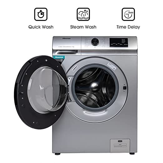 6kg Front Loader Washing Machine (WFVB6010MS)- Silver With One Year Warranty.
