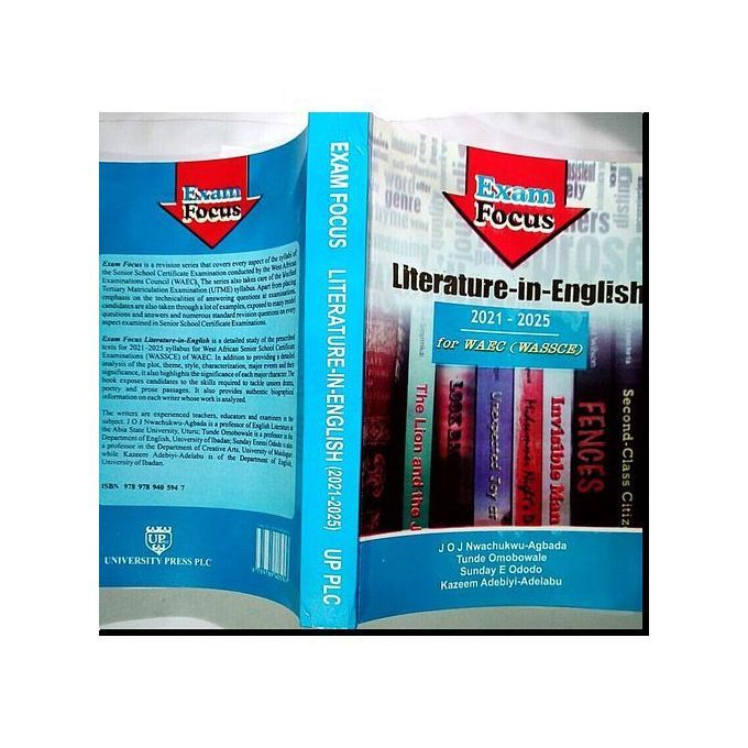 Exam Focus, Literature-in-English, Latest Edition 2021-2025 Syllabus WAEC NECO JAMB