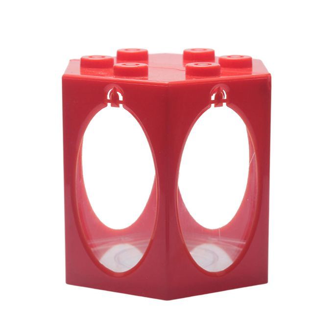 Mini Aquarium Stackable Fish Tank   LED Lamp Light Betta Round Red