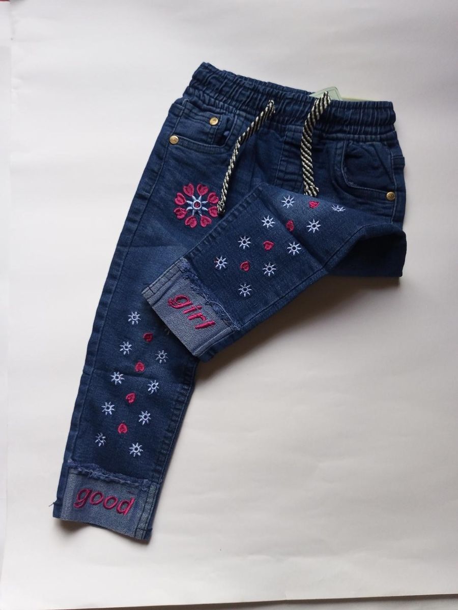 Baby Girl's Pearl Embellished Jeans