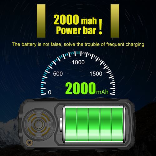 Q1 2.4 5D Louder Speaker 2000mAh Phone - Black