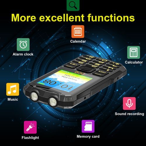 Q1 2.4 5D Louder Speaker 2000mAh Phone - Black